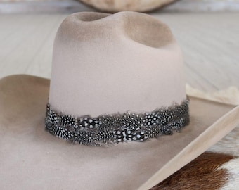Western Feather Hat Band Birch Cowboy Hat Band