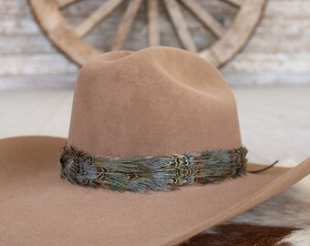 Genuine Bird Feather Hat Band, Western Hat Band, Brimmed Fedora Hat Feather Hat Band, Feather Crest Hat Accessories