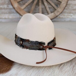 Feather Hat Band Western Cowboy Hat Band Falcon afbeelding 5