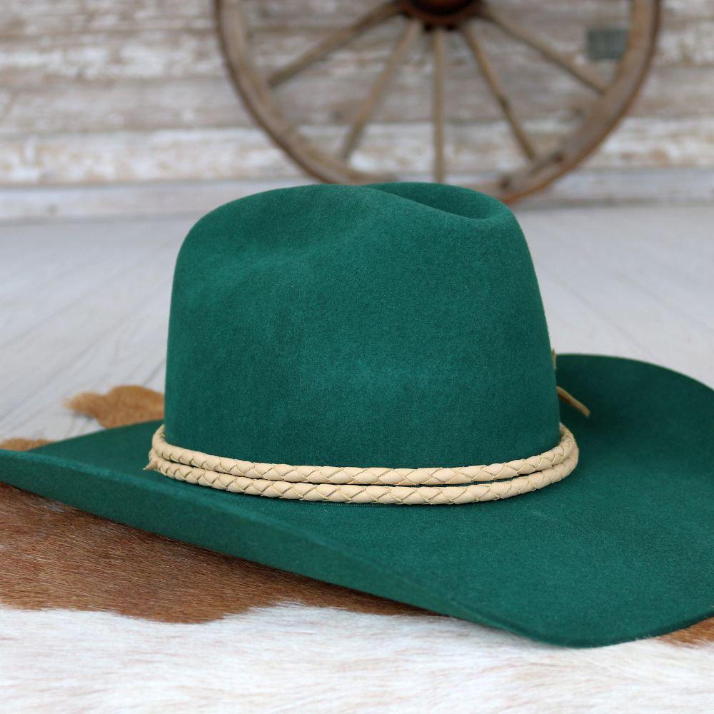 Army Green Fedora w/Vegan Camel Leather Hat Band ? m_6611d166253a8cfd6f50017a.jpg main image 4