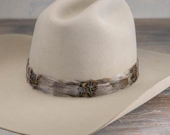 Fedora Wide Brim, Soft Tan / Beige Wool Felt. Black Wrap  display picture 3