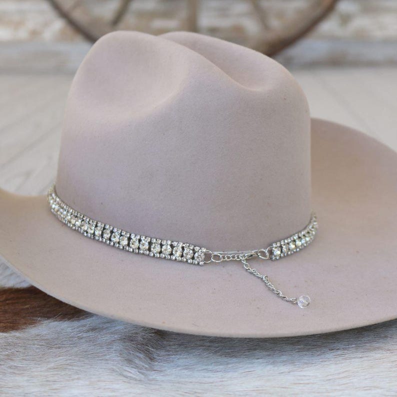 Rhinestone Hat Band Bling Western Hat Band Crystal Cowboy Hat Band Adjustable Monroe Bild 2