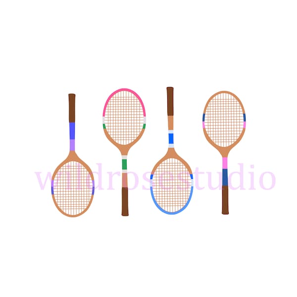 Vintage Tennis Racquet racket svg png pdf