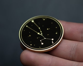 Sternzeichen - Sternzeichen Münze - Astrologisches Zeichen - 1,5 "(40mm) Messing Münze