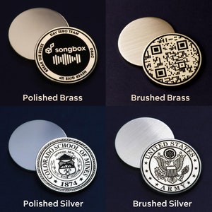 Custom Brass/Silver 1.5 1pc-300pcs 40mm Coin Fully Personalizable Front and Back image 10