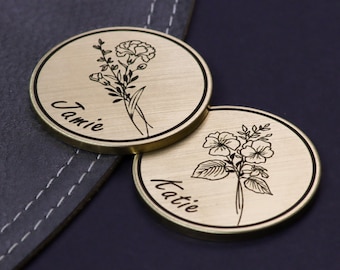 Individuelle Geburtsblume Challenge Münze - Geschenk für Mama - Muttertagsgeschenk - Geschenk für Sie - Geburtstagsgeschenk für Sie - Brautjungfer Vorschlag