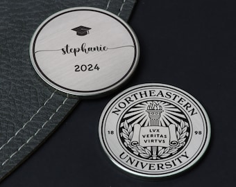 Abschluss Münze - Geschenke für College Graviers - Geschenk zum Abschluss - Individuelles College Geschenk - Personalisiertes Geschenk - Abschluss Münze