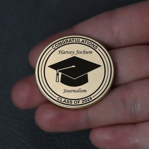 Moneta per laureati - Regali per laureati - Regalo di laurea magistrale - Regalo PHD - Regalo di laurea personalizzato - Regalo di laurea personalizzato