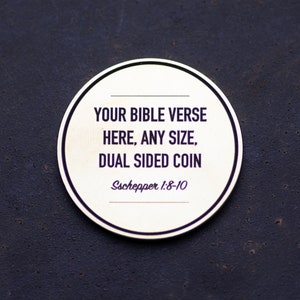 Custom Bible/Religious Verse Coin - Customizable Quote/Verse Coin