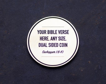 Custom Bible/Religious Verse Coin - Customizable Quote/Verse Coin