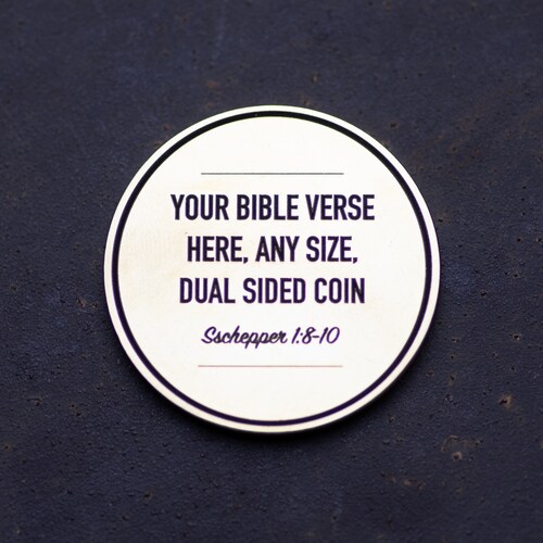 Custom Bible/Religious Verse Coin - Customizable Quote/Verse Coin