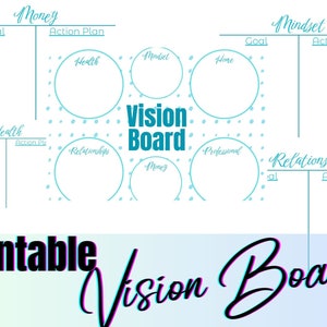 Vision Board Instant Download Digital Vision Board Goal Planning