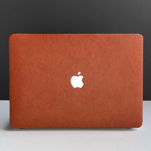 Étui pour MacBook en cuir mat marron selle, MacBook Pro 14 2021, MacBook M1 Pro 13, étui pour MacBook Pro 16, MacBook Pro 15 2021