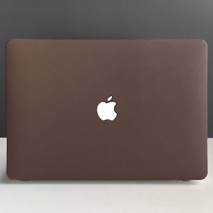 Étui pour MacBook en cuir marron chocolat profond, MacBook Pro 14 2021, MacBook M1 Pro 13, étui pour MacBook Pro 16, MacBook Pro 15 2021