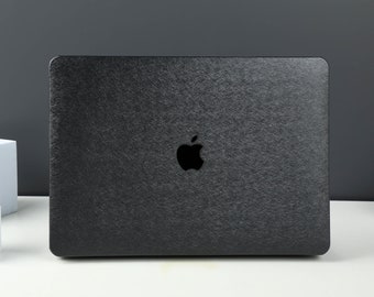 Ink Black Leather MacBook Case, MacBook Pro 14 2021, MacBook M1 Pro 13, Air 13 Case MacBook Pro 16, MacBook 2021 Pro 15 Case