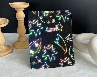 Neon Rocket Stars iPad case, New iPad Air 5 2022 iPad Pro 12.9'' 2021 iPad Mini 6 case iPad 9.7"/ 10.2"/ 10.9"/ 11 inch Custom iPad