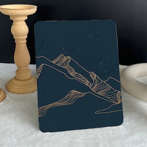Simple Line Mounts iPad case, New iPad Air 5 2022 iPad Pro 12.9&#39;&#39; 2021 iPad Mini 6 case iPad 9.7&quot;/ 10.2&quot;/ 10.9&quot;/ 11 inch Custom iPad