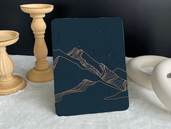 Simple Line Mounts iPad case, New iPad Air 5 2022 iPad Pro 12.9'' 2021 iPad Mini 6 case iPad 9.7"/ 10.2"/ 10.9"/ 11 inch Custom iPad