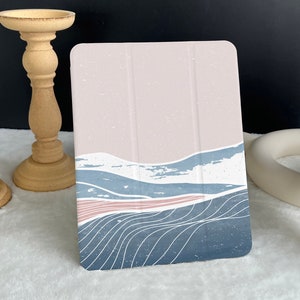 Rough Waves iPad Hülle, Neues iPad Air 5 2022 iPad Pro 12.9 '' 2021 iPad Mini 6 iPad 9.7 Zoll/ 10.2 Zoll/ 10.9 Zoll/ 11 Zoll Kundenspezifisches iPad