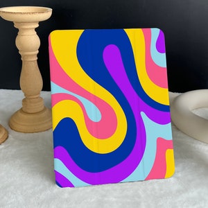 Color Fantasy Swirls iPad case, New iPad Air 5 2022 iPad Pro 12.9&#39;&#39; 2021 iPad Mini6 case iPad 9.7&quot;/ 10.2&quot;/ 10.9&quot;/ 11&#39;&#39; Custom iPad