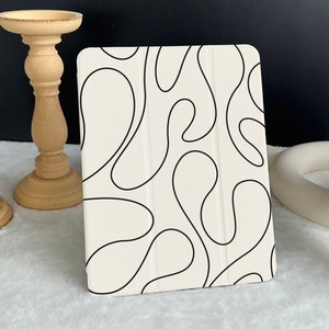 Twist Abstract Line iPad case, New iPad Air 5 2022 iPad Pro 12.9&#39;&#39; 2021 iPad Mini 6 case iPad 9.7&quot;/ 10.2&quot;/ 10.9&quot;/ 11 inch Custom iPad