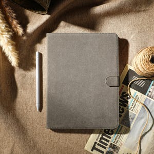 Étui pour iPad en cuir gris à fermeture magnétique, nouvel iPad Air 5 2022 pour iPad Pro 12,9 pouces 2021, étui pour iPad 9,7 pouces/ 10,2 pouces/ 10,9 pouces/ 11 pouces