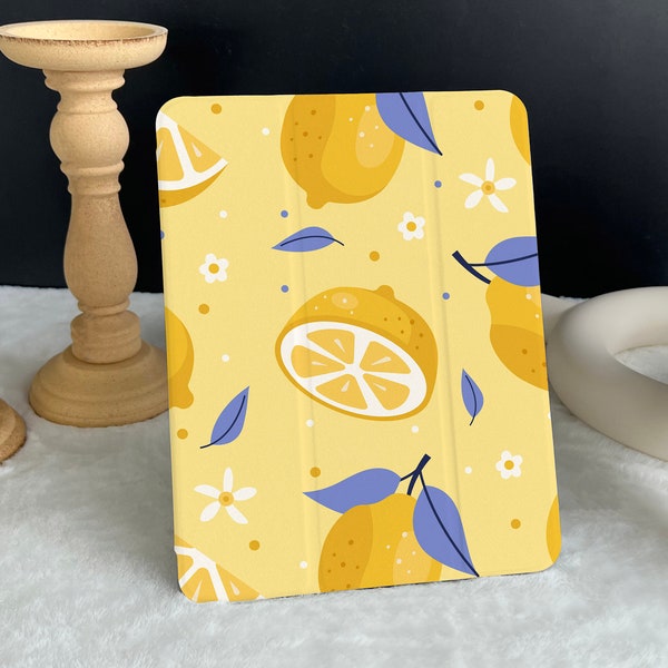 Lemon World iPad case, New iPad Air 5 2022 iPad Pro 12.9'' 2021 iPad Mini 6 case iPad 9.7"/ 10.2"/ 10.9"/ 11 inch Custom iPad