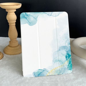 Blue Smog Artwork iPad case, New iPad Air 5 2022 iPad Pro 12.9&#39;&#39; 2021 iPad Mini 6 case iPad 9.7&quot;/ 10.2&quot;/ 10.9&quot;/ 11 inch Custom iPad