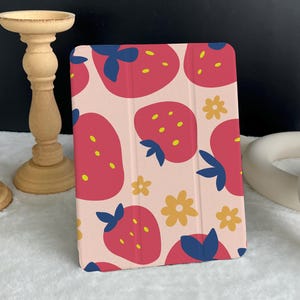 Erdbeere Malerei iPad Hülle, neue iPad Pro 11"13"2024 iPad 10.9" 10th Air 5 4 2022 iPad Mini 6 iPad 12.9"/10.2"/11'' iPad Cover