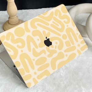 Navajo Yellow Abstract Art Hard Cover MacBook Case, MacBook Pro 14 2021, MacBook M1 Pro 13, Air 13 Case MacBook Pro 16, Mac 2021 Pro 15 Case