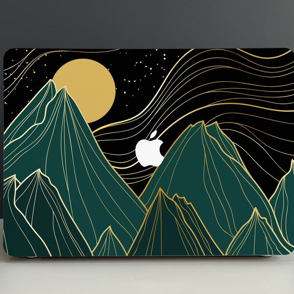 Coque rigide Mountain Peak Night pour MacBook, MacBook Pro 14 2021, MacBook M1 Pro 13, MacBook Pro 16 Air 13 Coque MacBook Pro 15