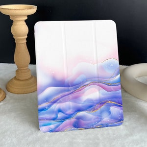 Aesthetic Misty Cloud iPad case, New iPad Air 5 2022 iPad Pro 12.9&#39;&#39; 2021 iPad Mini 6 case iPad 9.7&quot;/ 10.2&quot;/ 10.9&quot;/ 11 inch Custom iPad