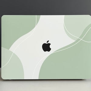 Matcha Abstract Line Hard Cover MacBook Case, MacBook Pro 14 2021, MacBook M1 Pro 13, Air 13 Case MacBook Pro 16, MacBook 2021 Pro 15 Case