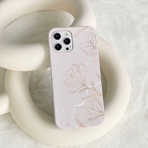 Elegant Pink Flowers iPhone 13 Personalized Cases for Apple iPhone 13 Pro Max iPhone 12 11 Pro Max iPhone 7plus 8plus X XS XR XSMax