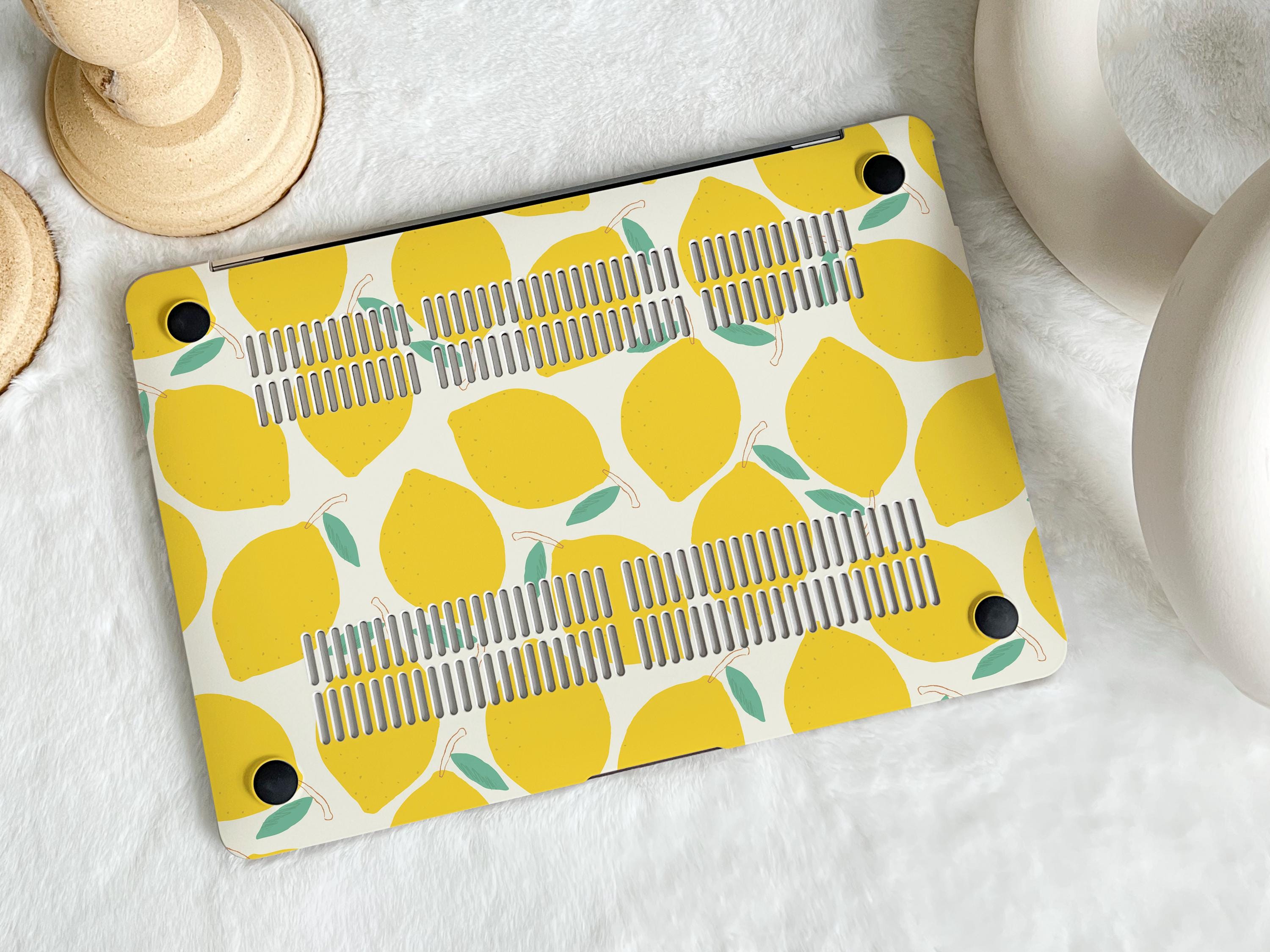 Lemon Pattern Hard Cover MacBook Case, MacBook Pro 16 Mac M1 M2 M3