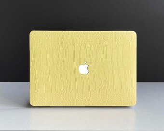 Turmeric Crocodile Pattern MacBook Case, MacBook Pro 14 2021, MacBook M1 Pro 13, Air 13 Case MacBook Pro 16, MacBook 2021 Pro 15 Case