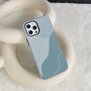 Blue Ripple Line iPhone 13 Personalized Cases for Apple iPhone 13 Pro Max iPhone 12 11 Pro Max iPhone 7plus 8plus X XS XR XSMax