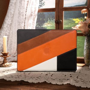 Étui MacBook en cuir patchwork vintage, MacBook Pro 14 2021, MacBook M1 Pro 13, étui Air 13 MacBook Pro 16, étui MacBook 2021 Pro 15