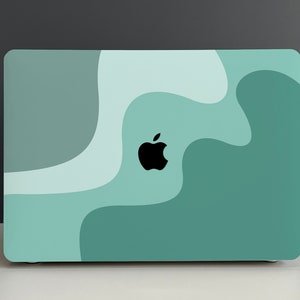 Summer Green Waves Hard Cover MacBook Case, MacBook Pro 14 2021, MacBook M1 Pro 13, Air 13 Case MacBook Pro 16 Macbook 2021 Pro 15 Case