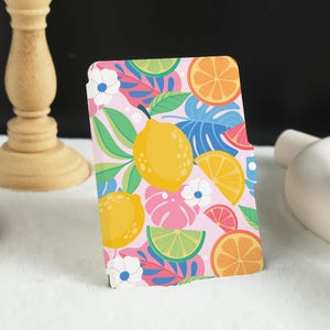 Summer Lemon Tropical Kindle Case, Personalised Folio Case Cover for Kindle Paperwhite 11th 6.8 2021, Kindle Paperwhite Case 10th 11th Gen