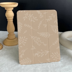 Camel Flora Calico iPad case, New iPad Air 5 2022 iPad Pro 12.9&#39;&#39; 2021 iPad Mini6 case iPad 9.7&quot;/ 10.2&quot;/ 10.9&quot;/ 11 inch Custom iPad