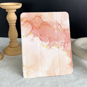Marble Coral iPad case, New iPad Air 5 2022 iPad Pro 12.9&#39;&#39; 2021 iPad Mini 6 case iPad 9.7&quot;/ 10.2&quot;/ 10.9&quot;/ 11 inch Custom iPad
