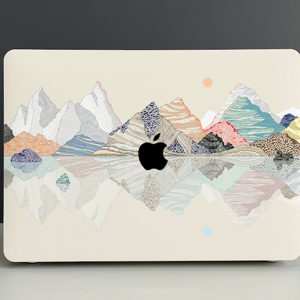 Coque rigide Fantasy Hills Reflection pour MacBook, MacBook Pro 14 2021, MacBook M1 Pro 13, coque Air 13 pour MacBook Pro 16 Coque MacBook 2021 Pro15