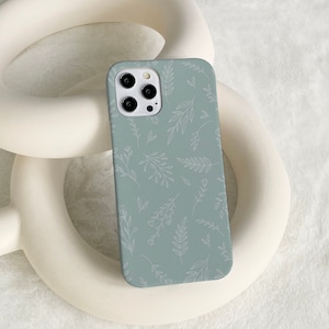 Verona Blue Flora Calico iPhone 13 Personalized Cases for Apple iPhone 13 Pro Max iPhone 12 11 Pro Max iPhone 7plus 8plus X XS XR XSMax