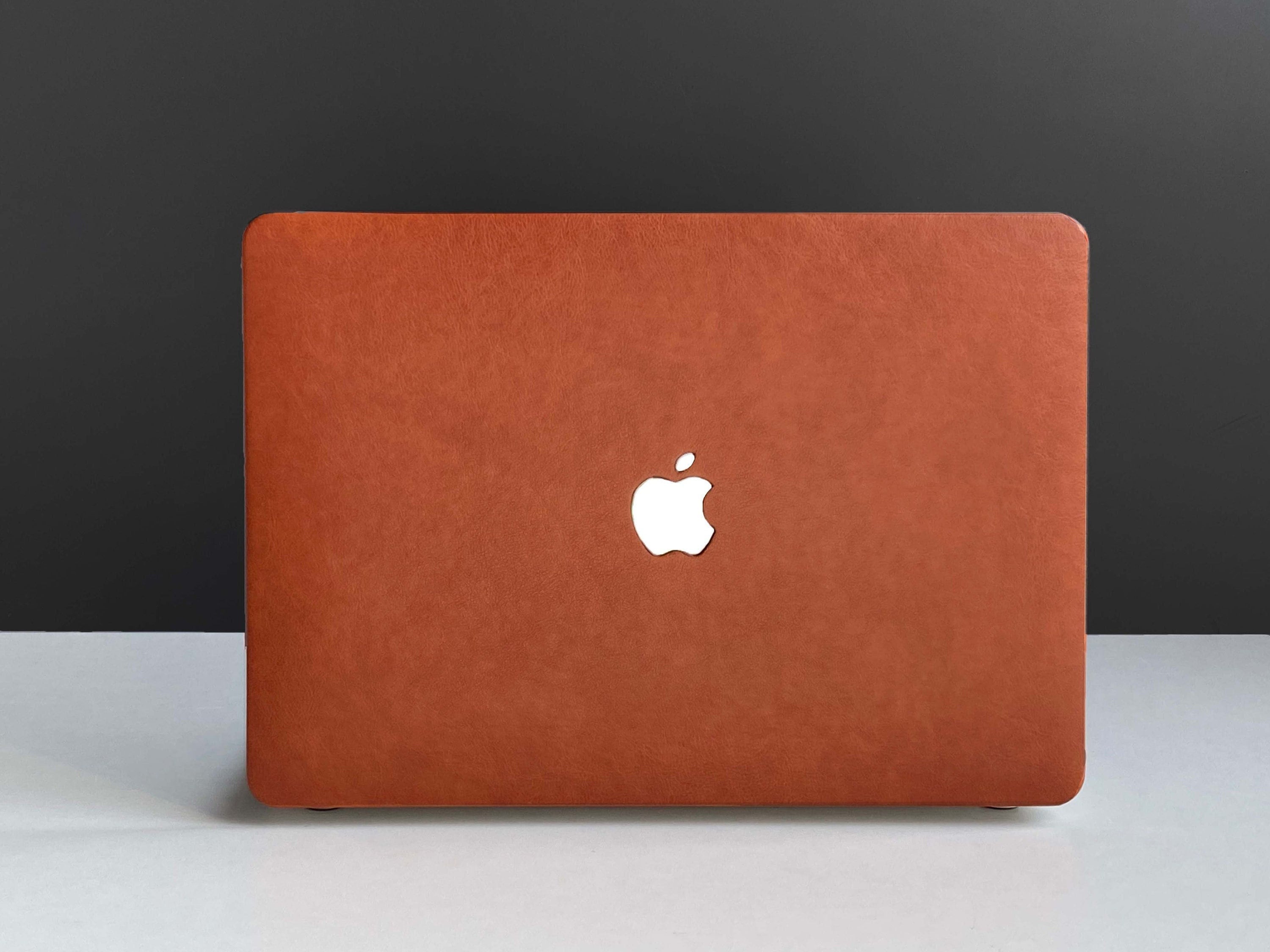 Saddle Brown Matte Leather MacBook Case, MacBook Pro 14 2021