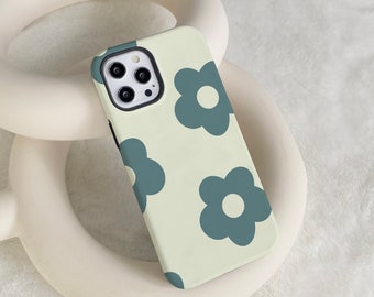 Repeating Green Flowers iPhone 13 Personalized Cases for Apple iPhone 13 Pro Max iPhone 12 11 Pro Max iPhone 7plus 8plus X XS XR XSMax