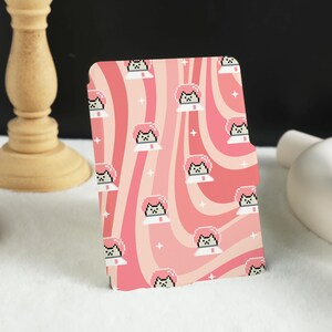 Étui pour Kindle avec peinture chat rose, étui à rabat personnalisé pour Kindle Paperwhite 11e édition 6.8 2021, étui pour Kindle Paperwhite 10e 11e génération