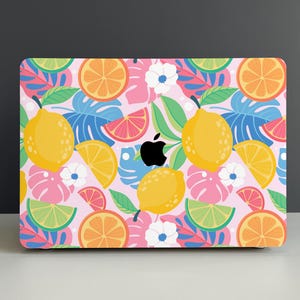 Summer Lemon Tropical Hard Cover MacBook Case, MacBook Pro 16 Mac M1 M2 M3 A2337 A2681 A2338, MacBook Air 13/15 MacBook Pro 13/14/15 Cover