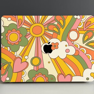 Sunshine Colorful Flowers Hard Cover MacBook Case, MacBook Pro 14 2021, MacBook M1 Pro 13, Air 13 Case MacBook Pro 16 MacBook Pro 15 Case
