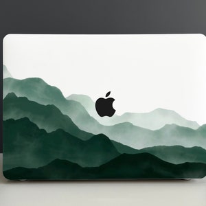 Gradient Mountain Watercolour Hard Cover MacBook Case, MacBook Pro 14 2021, MacBook M1 Pro 13, Air 13 Case MacBook Pro 16, 2021 Pro 15 Case